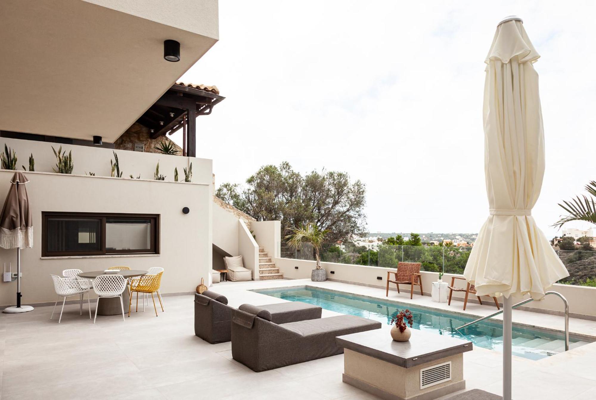 Orama Luxury Suite 3 Bedrooms With Private Pool Херсонисос Екстериор снимка